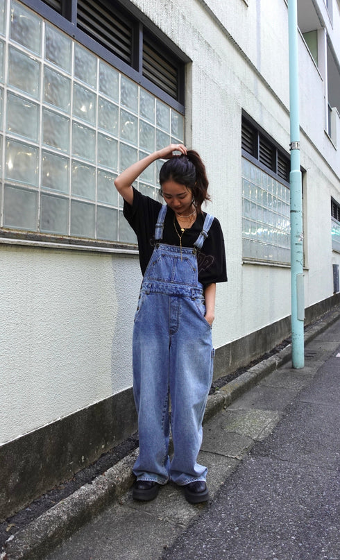 ワークデニムサロペット